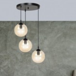 Lampa wisząca Cosmo III - szkło, bursztyn, Emibig | Kup online