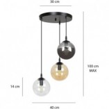 Lampa wisząca Cosmo III - kolorowe szkło, Emibig | Kup teraz!