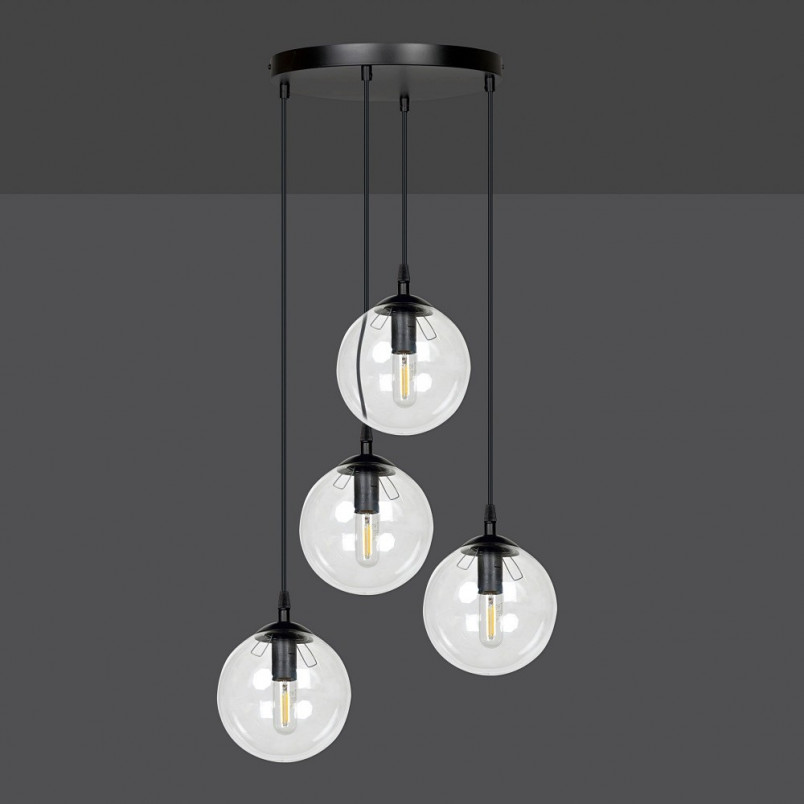 Lampa wisząca Cosmo IV - Szklane kule, E14, Emibig