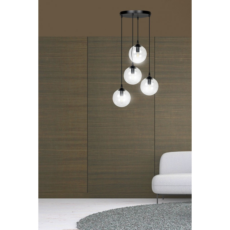 Lampa wisząca Cosmo IV - Szklane kule, E14, Emibig