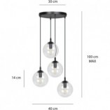 Lampa wisząca Cosmo IV - Szklane kule, E14, Emibig
