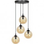 Lampa wisząca Cosmo IV - szklane kule, bursztyn, Emibig