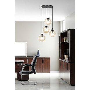 Lampa wisząca Cosmo IV - szklane kule, bursztyn, Emibig