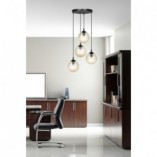 Lampa wisząca Cosmo IV - szklane kule, bursztyn, Emibig