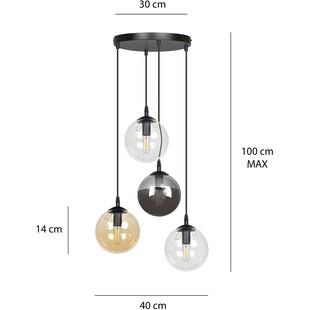 Lampa Cosmo IV - Szklane Kule, Kolor, Emibig | Kup Teraz