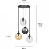 Lampa Cosmo IV - Szklane Kule, Kolor, Emibig | Kup Teraz