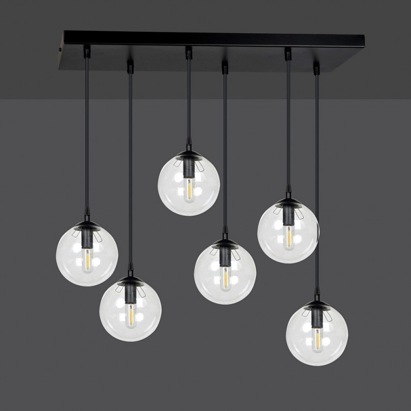 Lampa wisząca Cosmo VI Emibig - Szklane kule, 6 punktów