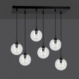 Lampa wisząca Cosmo VI Emibig - Szklane kule, 6 punktów