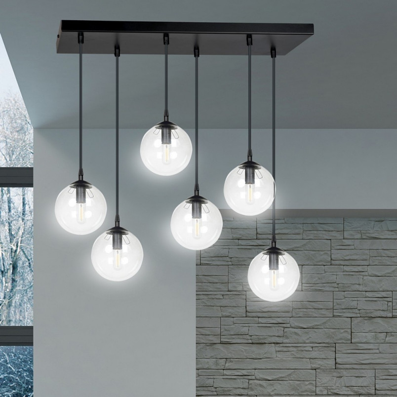 Lampa wisząca Cosmo VI Emibig - Szklane kule, 6 punktów