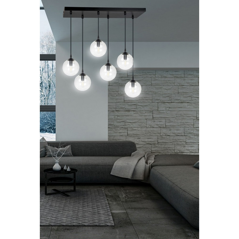 Lampa wisząca Cosmo VI Emibig - Szklane kule, 6 punktów