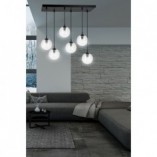 Lampa wisząca Cosmo VI Emibig - Szklane kule, 6 punktów