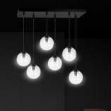 Lampa wisząca Cosmo VI Emibig - Szklane kule, 6 punktów