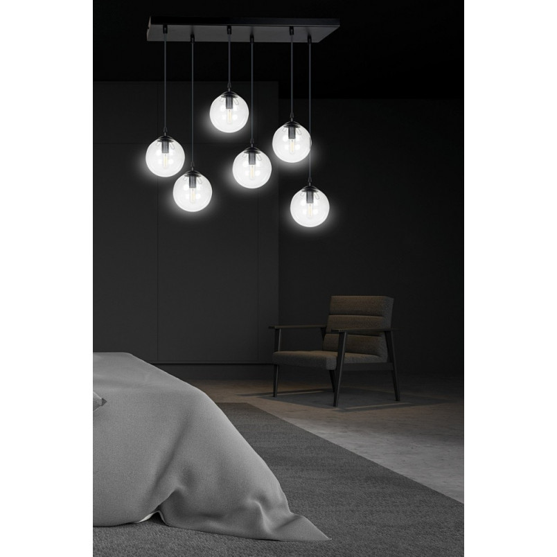 Lampa wisząca Cosmo VI Emibig - Szklane kule, 6 punktów