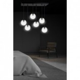 Lampa wisząca Cosmo VI Emibig - Szklane kule, 6 punktów