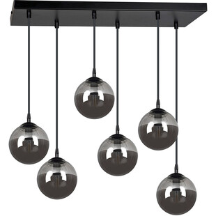 Lampa wisząca Cosmo VI - 6 punktów, szkło, Emibig