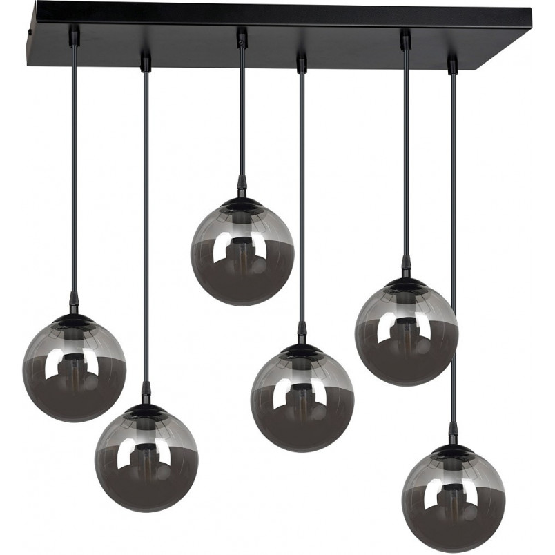 Lampa wisząca Cosmo VI - 6 punktów, szkło, Emibig