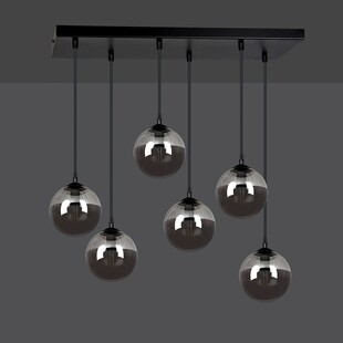 Lampa wisząca Cosmo VI - 6 punktów, szkło, Emibig