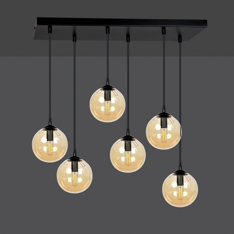 Lampa Wisząca Cosmo VI | Szkło, 6 Punktów | Emibig