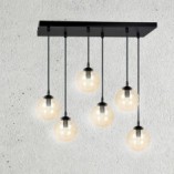 Lampa Wisząca Cosmo VI | Szkło, 6 Punktów | Emibig