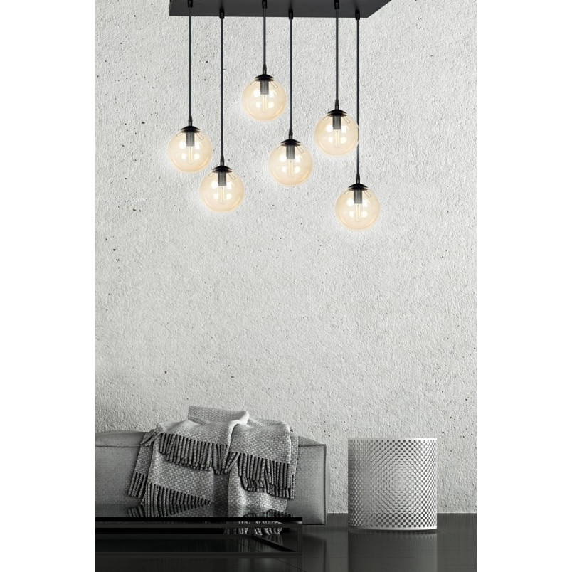 Lampa Wisząca Cosmo VI | Szkło, 6 Punktów | Emibig