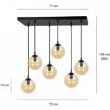 Lampa Wisząca Cosmo VI | Szkło, 6 Punktów | Emibig