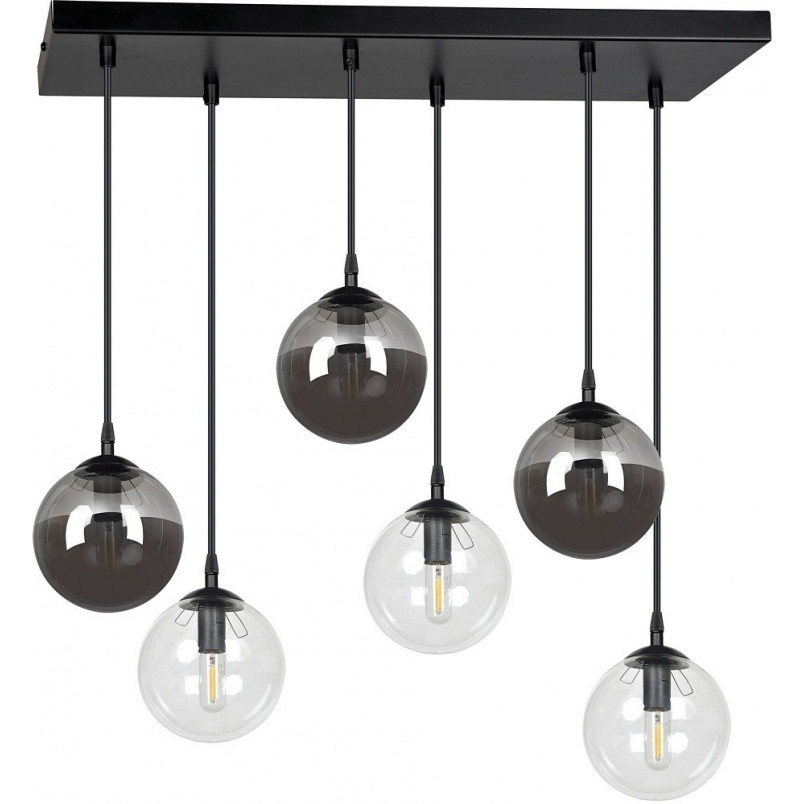 Lampa Wisząca Cosmo VI Emibig | Szklane Kule, Grafit