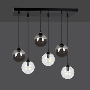 Lampa Wisząca Cosmo VI Emibig | Szklane Kule, Grafit