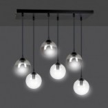 Lampa Wisząca Cosmo VI Emibig | Szklane Kule, Grafit