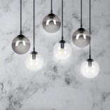 Lampa Wisząca Cosmo VI Emibig | Szklane Kule, Grafit