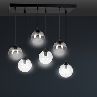 Lampa Wisząca Cosmo VI Emibig | Szklane Kule, Grafit