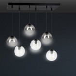 Lampa Wisząca Cosmo VI Emibig | Szklane Kule, Grafit