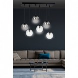Lampa Wisząca Cosmo VI Emibig | Szklane Kule, Grafit