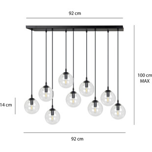 Lampa Wisząca Cosmo IX - Szklane Kule | Emibig