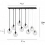 Lampa Wisząca Cosmo IX - Szklane Kule | Emibig