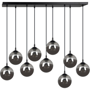 Lampa Wisząca Cosmo IX - Szklane Kule Czarno-Grafitowe | Emibig