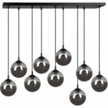 Lampa Wisząca Cosmo IX - Szklane Kule Czarno-Grafitowe | Emibig