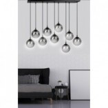 Lampa Wisząca Cosmo IX - Szklane Kule Czarno-Grafitowe | Emibig