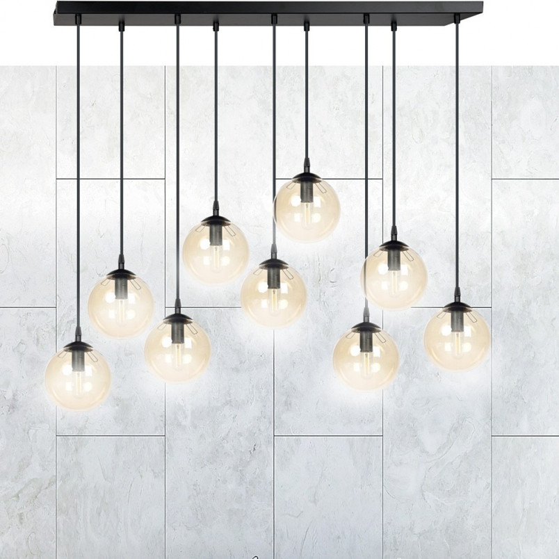Lampa Cosmo IX - Szklane Kule, Bursztyn, Emibig | Sklep Lamp