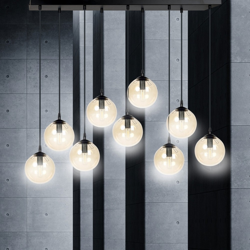 Lampa Cosmo IX - Szklane Kule, Bursztyn, Emibig | Sklep Lamp