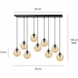 Lampa Cosmo IX - Szklane Kule, Bursztyn, Emibig | Sklep Lamp