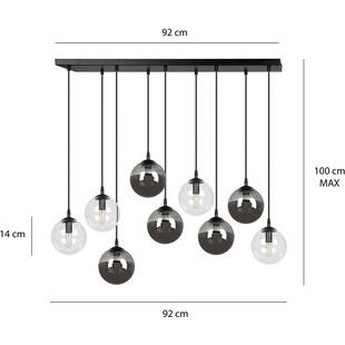 Lampa Wisząca Cosmo IX - Szklane Kule | Emibig