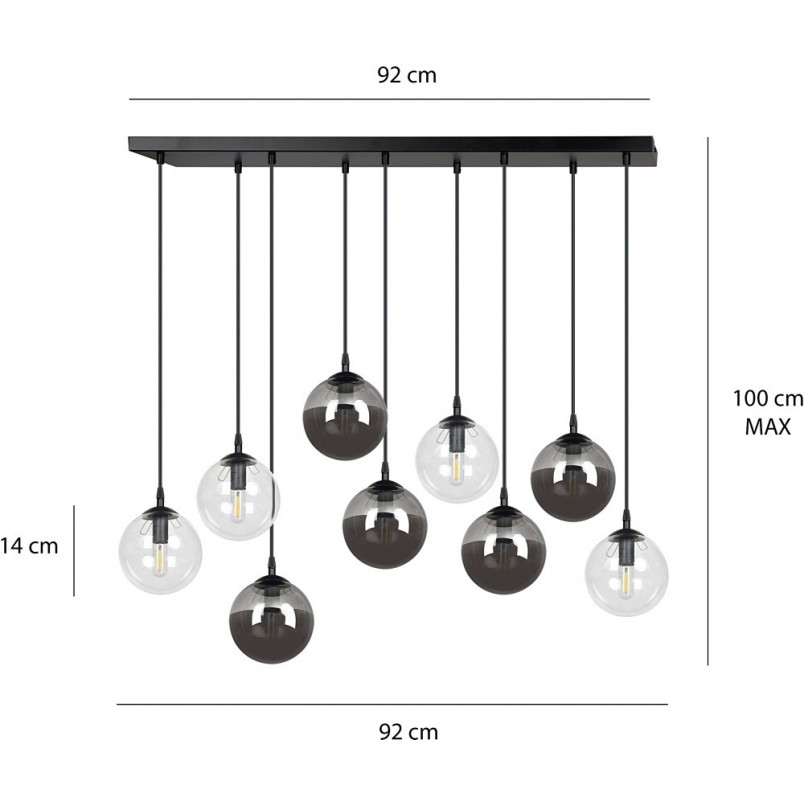 Lampa Wisząca Cosmo IX - Szklane Kule | Emibig