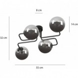 Lampa sufitowa Brendi IV - szklane kule, Emibig | Oświetlenie
