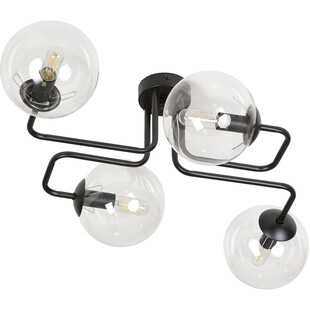 Lampa sufitowa szklane kule Brendi IV czarno-przezroczysta marki Emibig