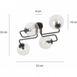 Lampa Sufitowa Brendi IV - Szkło, Modern | Emibig