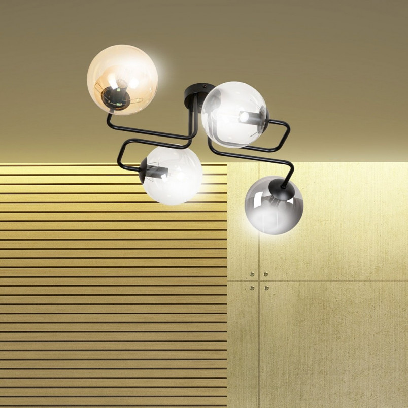 Lampa sufitowa Brendi IV - kolorowe szkło | Emibig