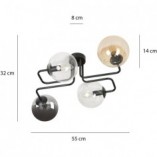 Lampa sufitowa Brendi IV - kolorowe szkło | Emibig