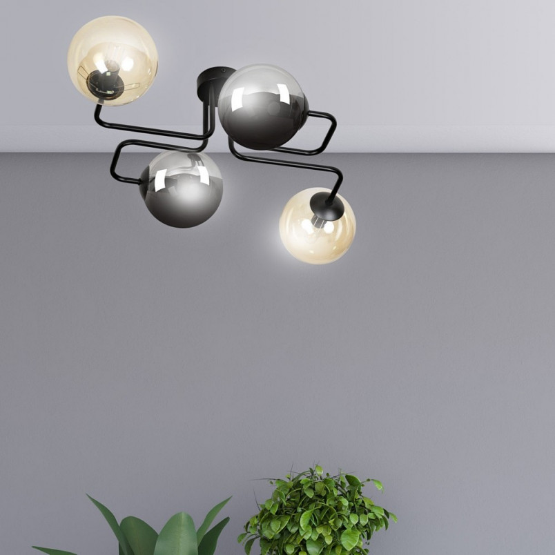 Lampa sufitowa Brendi IV - Szklane kule, 55cm | Emibig