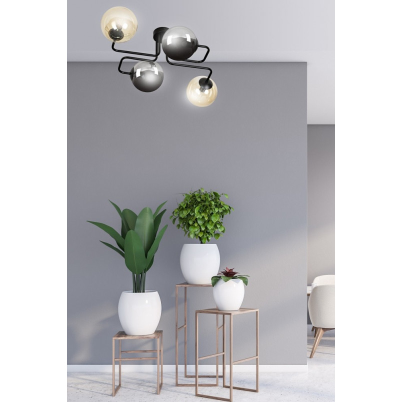 Lampa sufitowa Brendi IV - Szklane kule, 55cm | Emibig