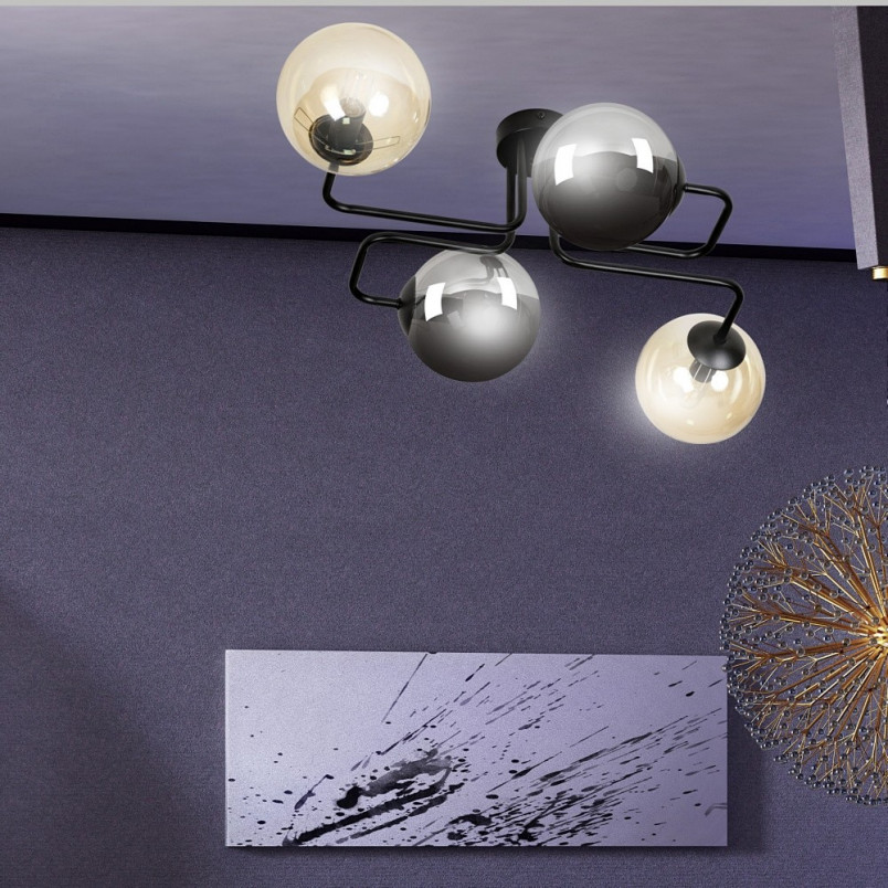 Lampa sufitowa Brendi IV - Szklane kule, 55cm | Emibig